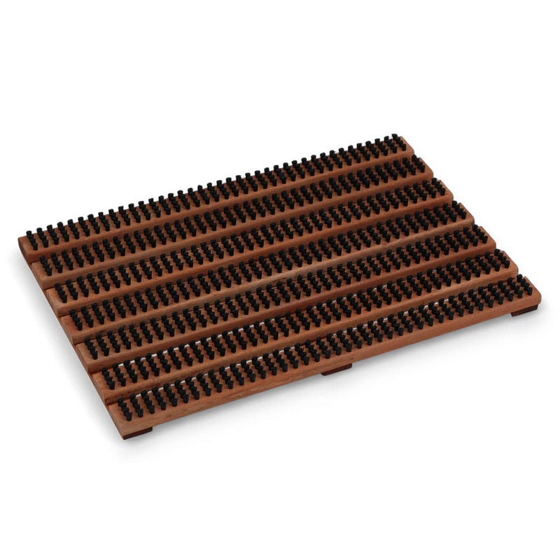 Iris Hantverk Wooden Outdoor Doormat with Nylon Bristles, 60x40cm, Natural by Iris Hantverk - Image 1